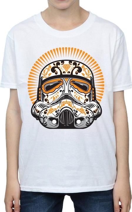 Actual product image Star Wars Boys Stormtrooper Dia De Los Muertos T-Shirt (128)