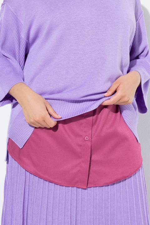 Actual product image Ulla Popken Solid Shirttail Extension (50, 52)