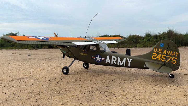 Actual product image Seagull Models ( SG-Models ) Cessna Bird Dog "Chickenman" 122" ARF 75-125CCm (Scale Helicopter)
