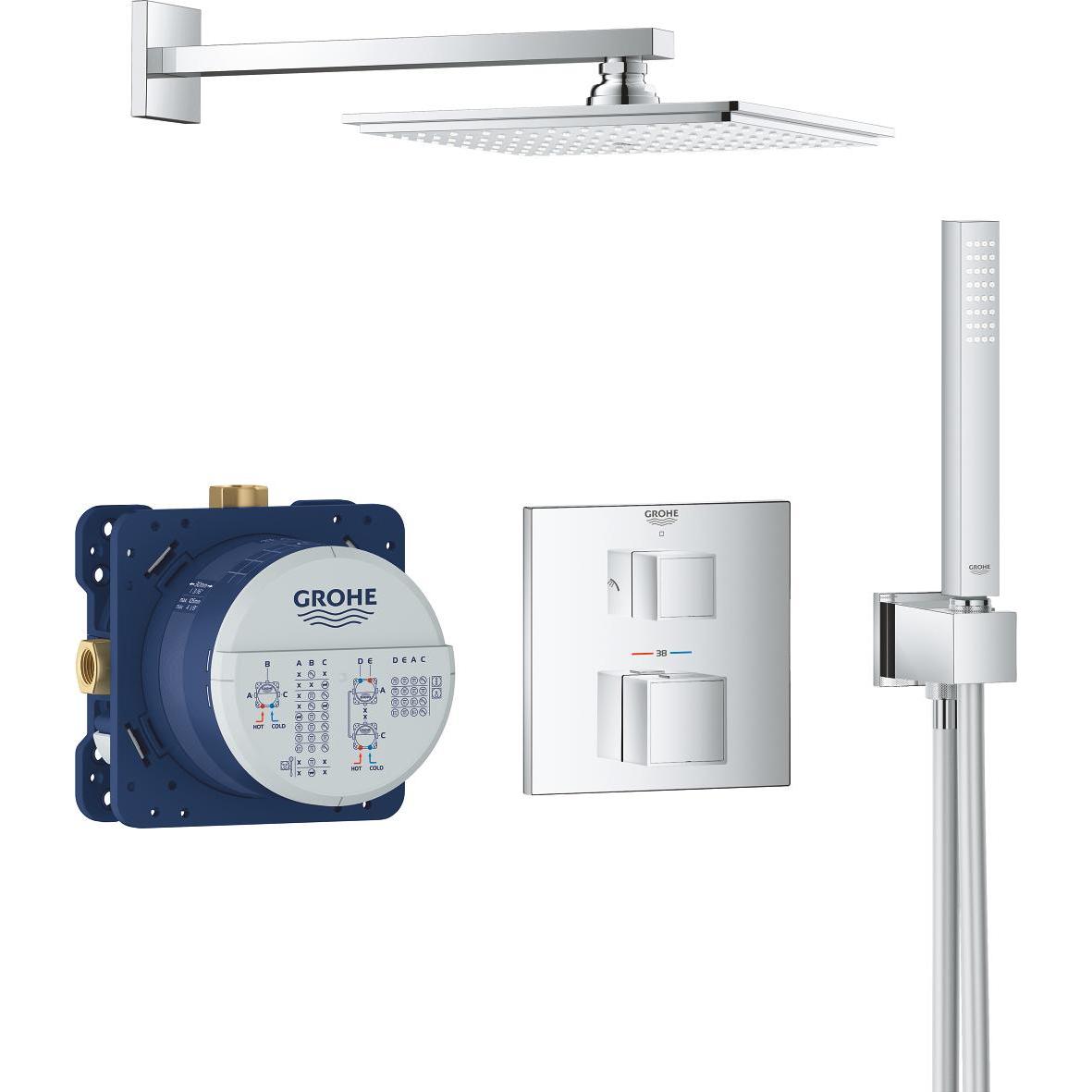 Grohe, Duschsystem, Grohtherm Cube Duschsystem UP mit Rainshower Allure 230
