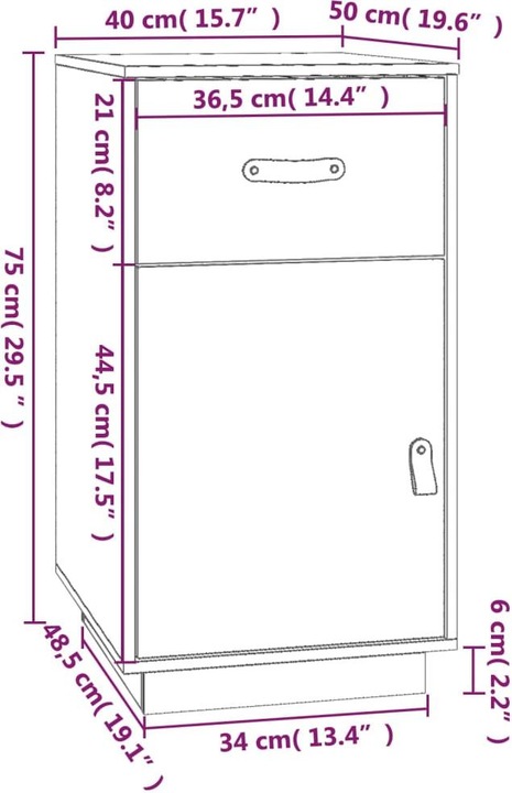 Immagine prodotto VidaXL Annaliese (40 x 50 x 75 cm)