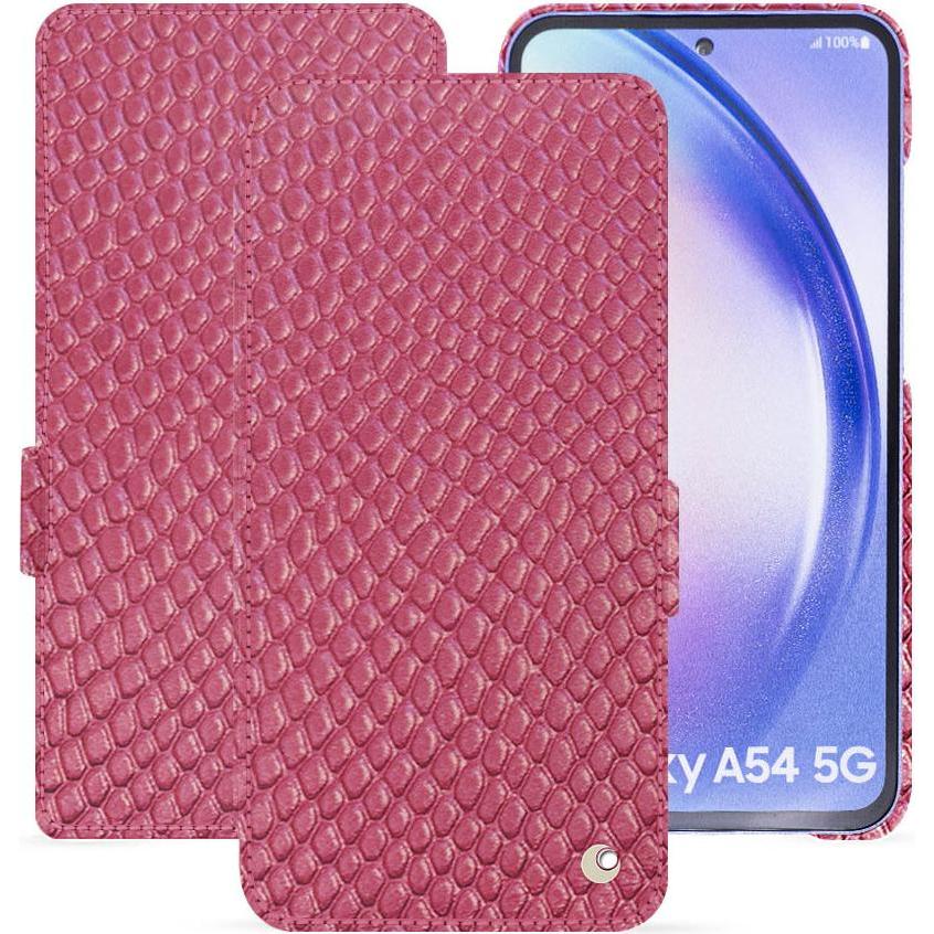 Noreve Lederschutzhülle horizontal (Samsung Galaxy A54 5G), Smartphone Hülle, Rosa