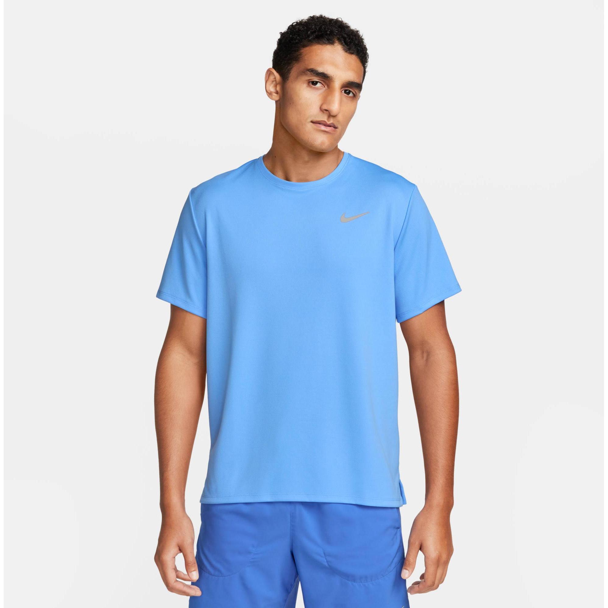 Nike, Herren, Sportshirt, Miler Dri-FIT UV Run Division S/S (M), Blau, M