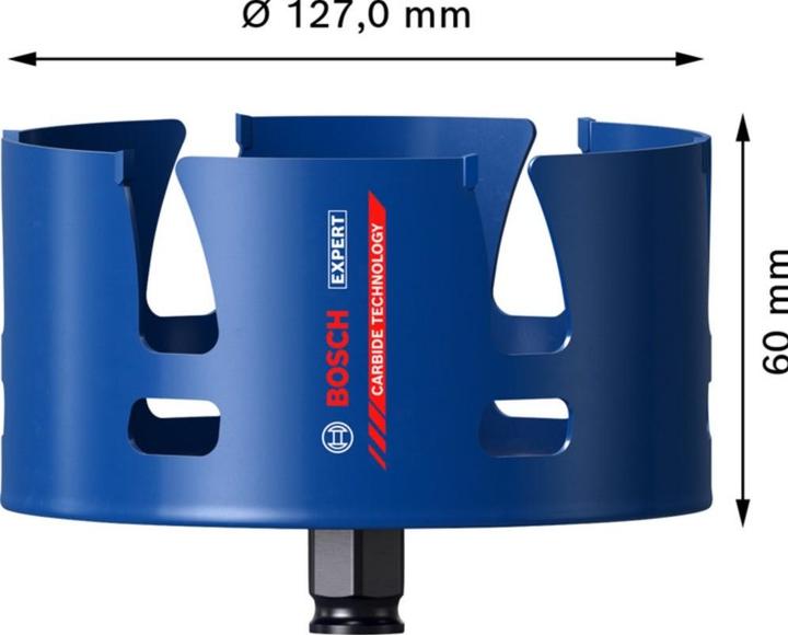 Image du produit Bosch Professional Zubehör Scie cloche Expert Construction Material, 127 x 60 mm (127 millimètres)