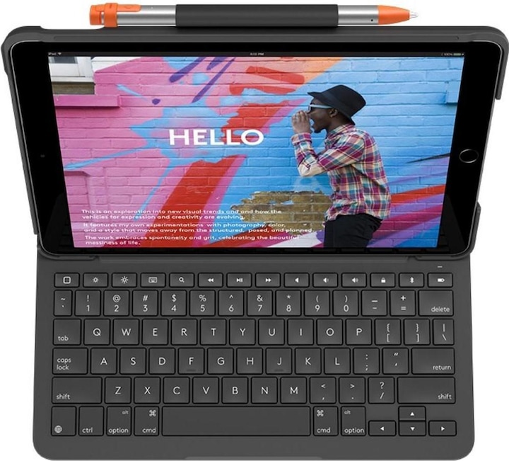 Produktbild Logitech Slim Folio (DE, iPad 2019 (7. Gen), iPad 2020 (8. Gen), iPad 2021 (9. Gen))