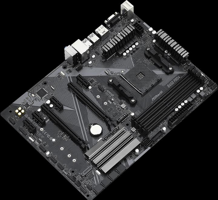 Productafbeelding AsRock B450 Pro4 R2.0 - Moederbord - ATX - Socket AM4 - AMD B450 - USB-C Gen2, USB 3.2 (AM4, AMD B450, ATX)