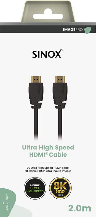 Produktbild Sinox PRO HDMI™ kabel 8K60HZ+E. 2m. Sort (2 m)