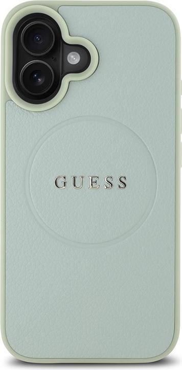 Productafbeelding Guess PU Korrelig Klassiek MagSafe Hoesje met Logo voor iPhone 16 - Groen (Apple iPhone 16)