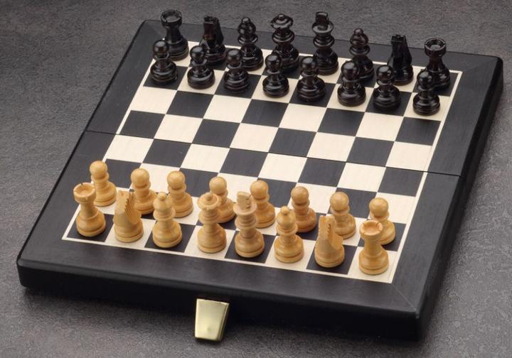 Ulbrich Design Échecs de voyage noir/érable