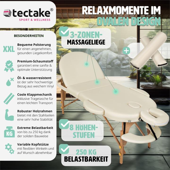Produktbild tectake Massageliege oval