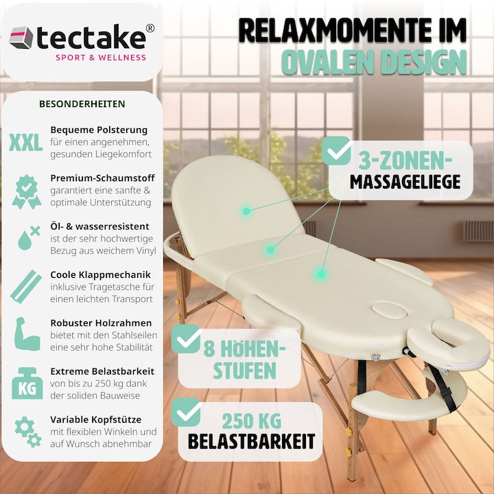 Actual product image tectake Massage table Sawsan