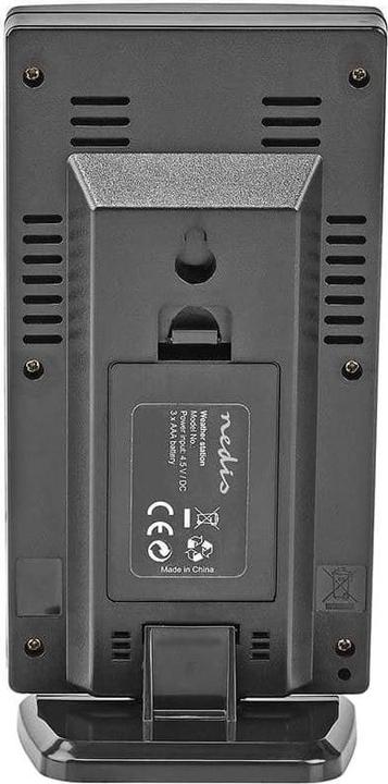 Image du produit Nedis Station météo - alarme - hygromètre - capteur extérieur - noir/argenté