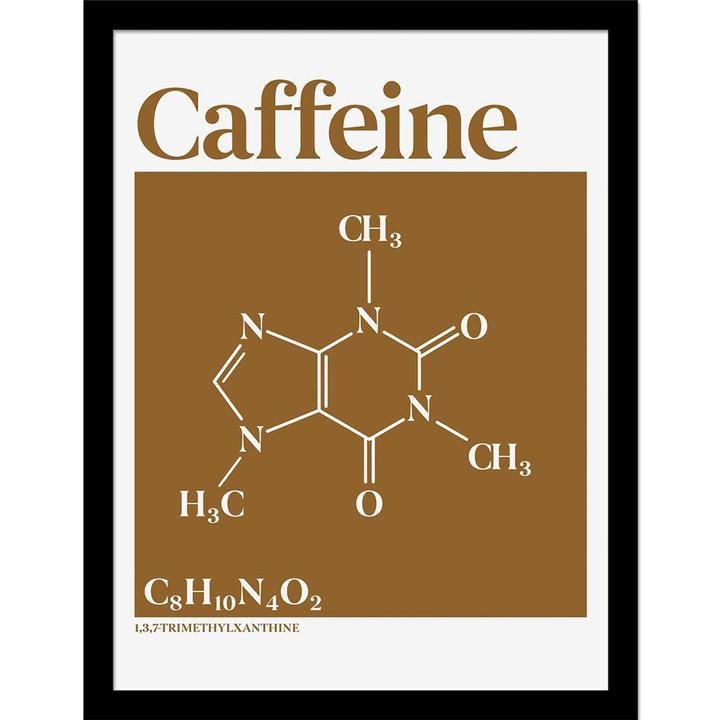 Drug Science Gerahmtes Poster Caffeine (45 x 35 cm)