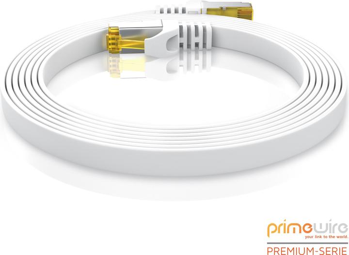 Actual product image Primewire CAT.7 network cable flat - Ethernet Gigabit Lan cable RJ45 - patch cable - comp. CAT.5 CAT.6 CAT.8 (U/FTP, CAT7, 20 m)