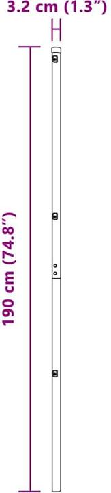 Actual product image vidaXL Zaunpfosten