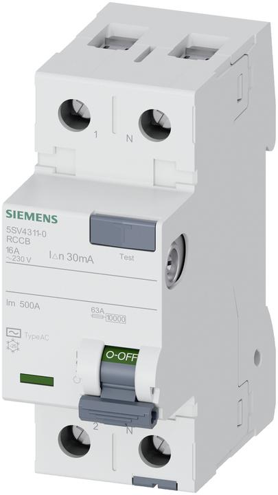 Immagine prodotto Siemens Interruttore FI tipo AC A 30 mA Un AC
