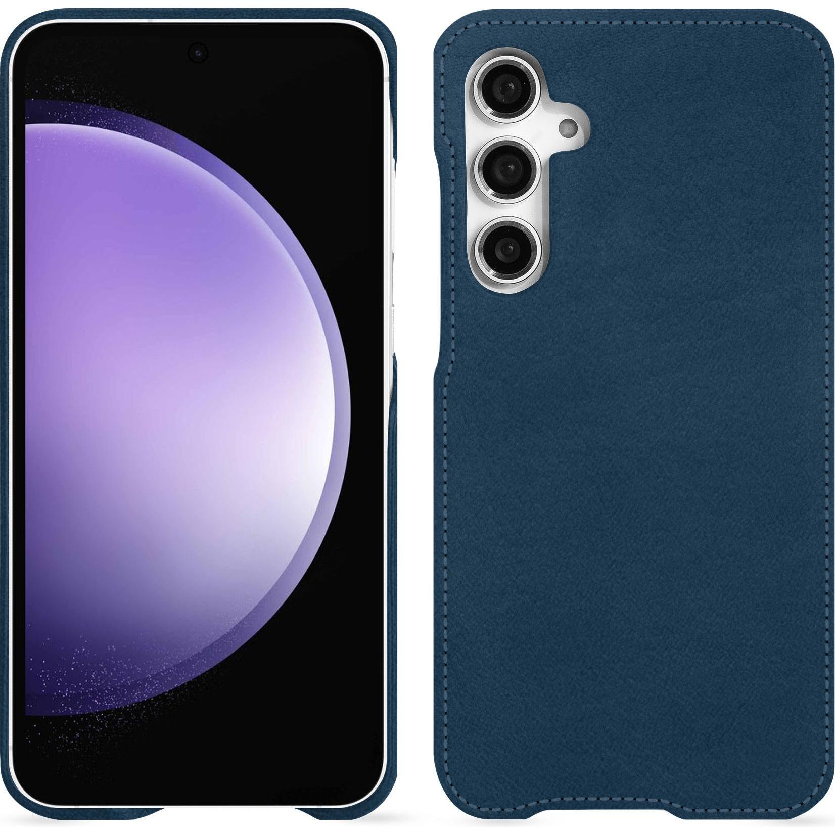 Noreve Lederschutzhülle (Samsung Galaxy S23 FE), Smartphone Hülle, Blau
