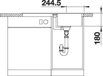 Produktbild Blanco Favum 45 S (Einbauspüle, 43.50 cm, 86 cm)