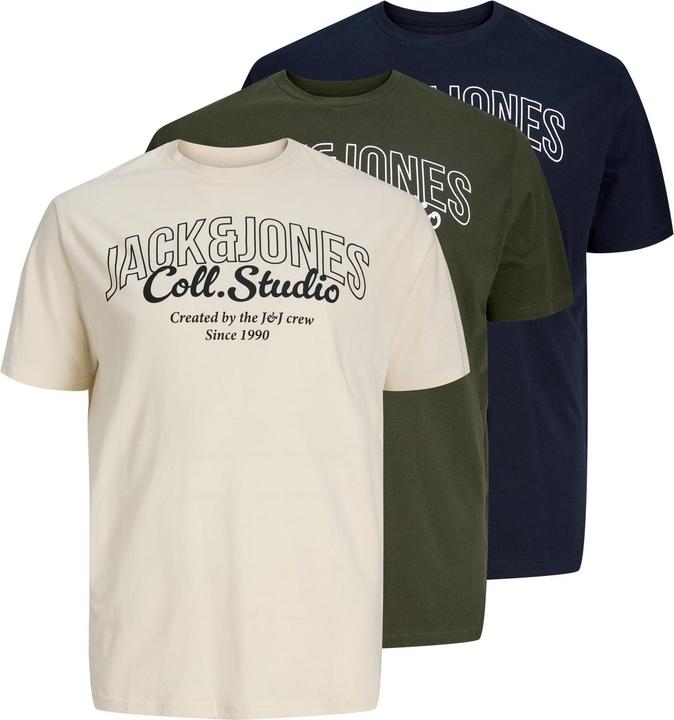 Actual product image Jack & Jones Plus Size 3er-pack Logo T-shirt T-shirt (6XL)
