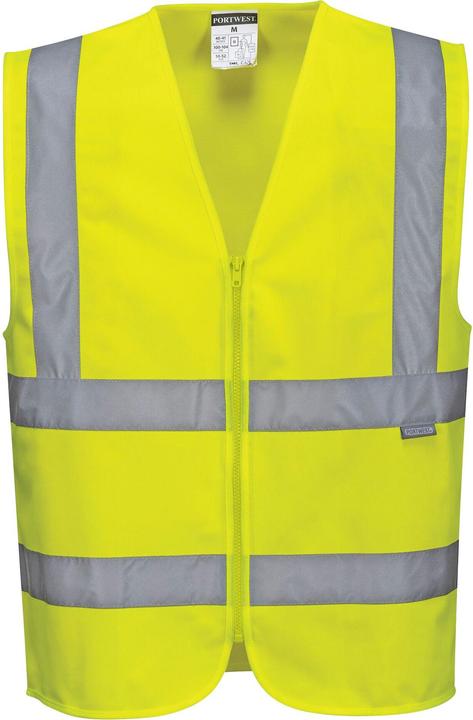 Produktbild Portwest Warnweste m. ReiÃŸverschluss, leuchtgelb, EN ISO 20471 Kl. 2, 100% PL, Gr. M (M)