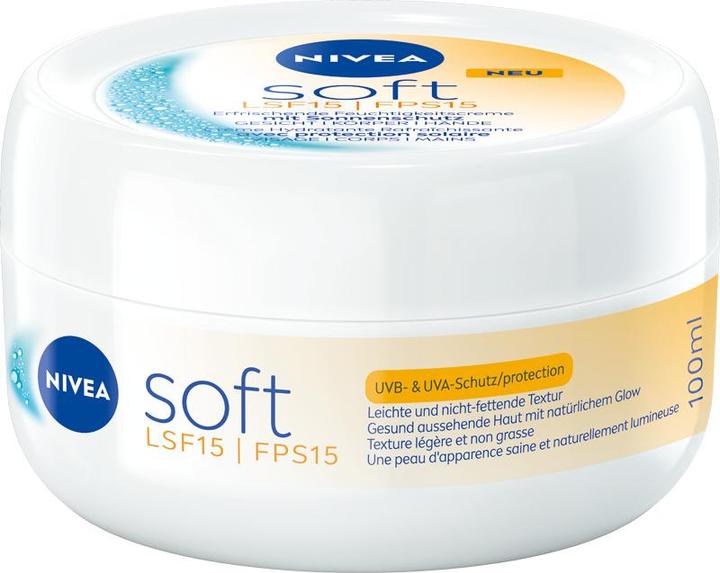 NIVEA Soft Daily UV erfrischende Feuchtigkeitscreme Topf LSF 15