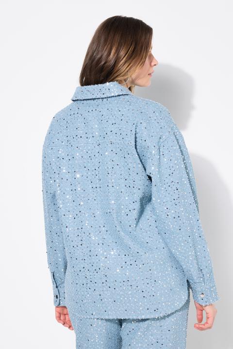 Immagine prodotto Studio Untold Camicia dal taglio oversize con effetto jeans e paillettes (54)
