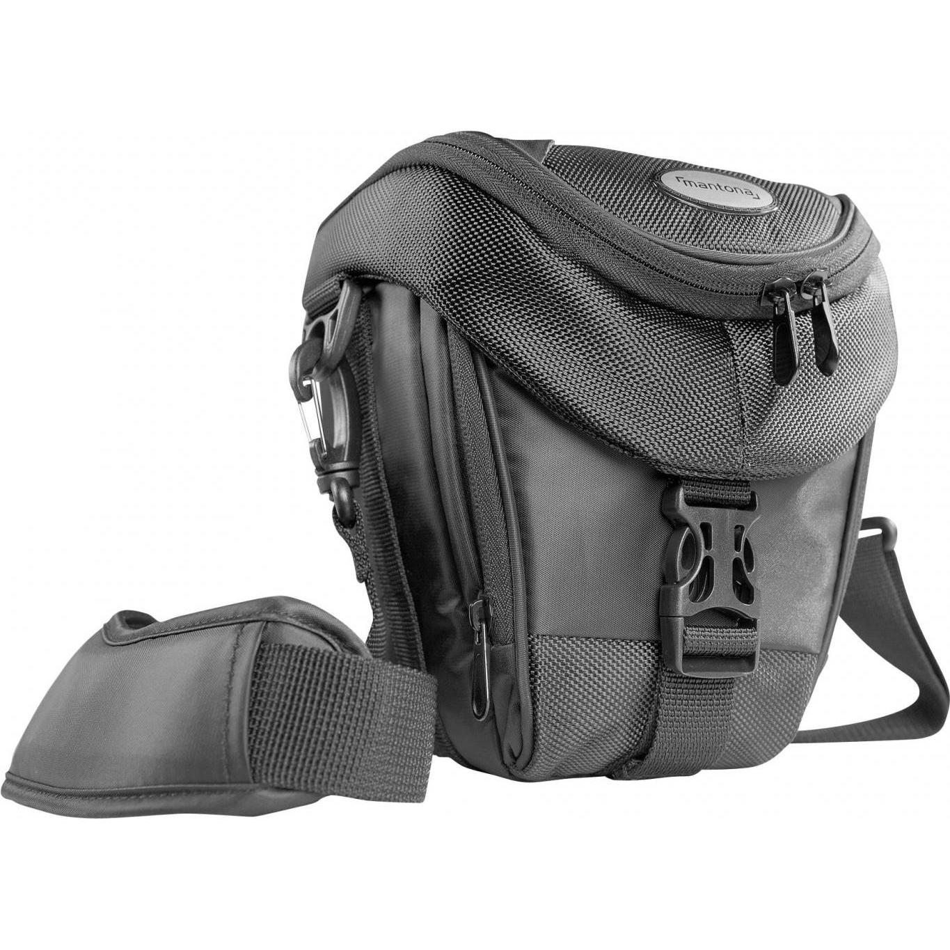 mantona Premium Colttasche (Kamera Schultertasche, Kamera Bereitschaftstasche, 3.61 l), Kameratasche, Schwarz
