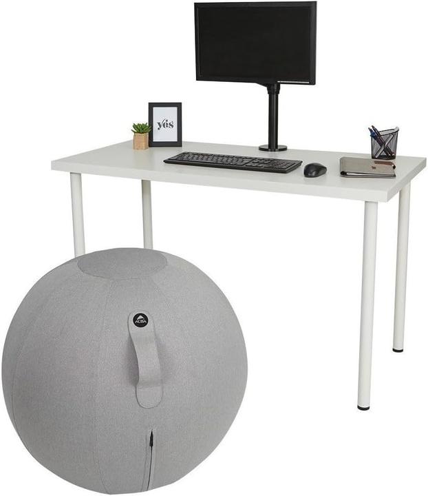 Produktbild Alba Creation Sitzhocker"MHBALL" hellgrau Bezug Polyester Sitzdurchmesser 650 mm mit Griff