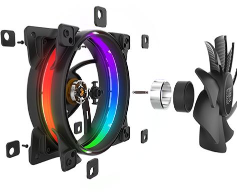 Image du produit Pccooler CORONA FRGB Pack 5in1 (120 mm, 5x)