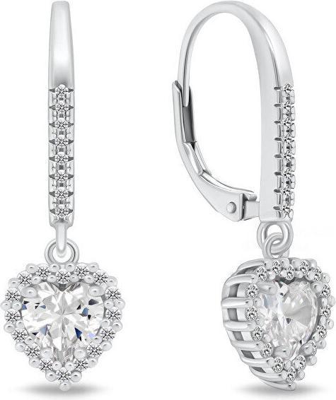 Produktbild Brilio Sparkling Heart Drop Earrings with Zircons EA1265W