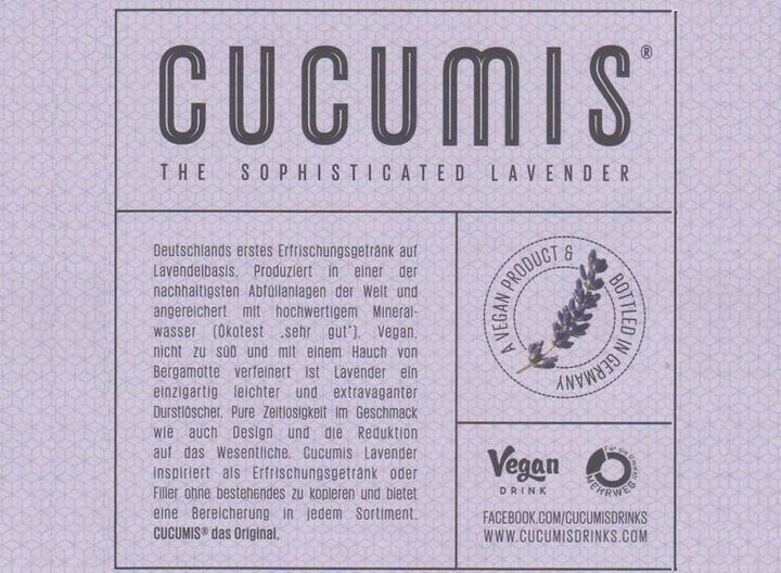 Produktbild Cucumis LAVENDEL LAVENDER Limonade Vegan Kiste (24 x 33 cl)