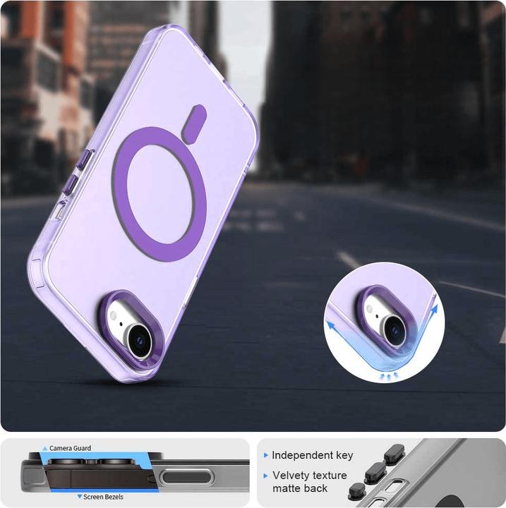 Immagine prodotto Cover-Discount iPhone 16e - Acryl-Handyhülle mit Magnet und Farbakzent (Apple iPhone 16e)