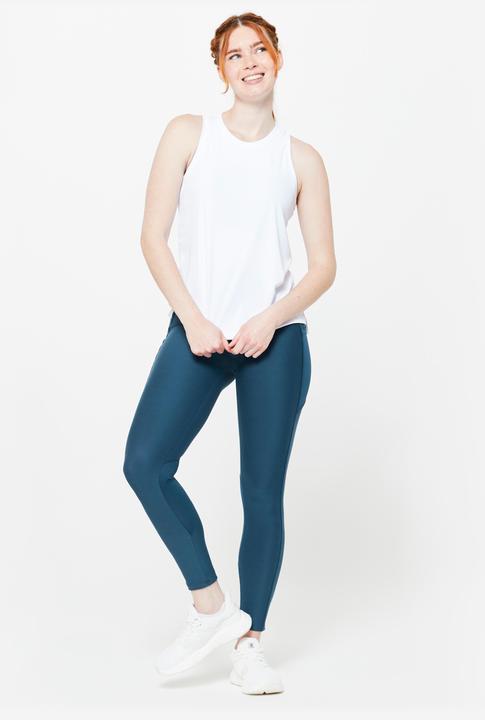 Immagine prodotto Domyos Leggings sportivi da donna con tasca per cellulare a vita alta - blu (W26/L30)