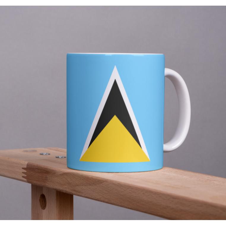 Tinisu, Tasse, St. Lucia Tasse Flagge Pot Kaffeetasse National Becher Kaffee Cup BÃ¼ro Tee (325 ml, 1 x)