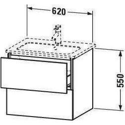 Thumbnail - Duravit, Waschbeckenunterschrank, Waschtischunterbau L-CUBE 620x481x550mm weiss matt (48 x 48 x 55 cm)