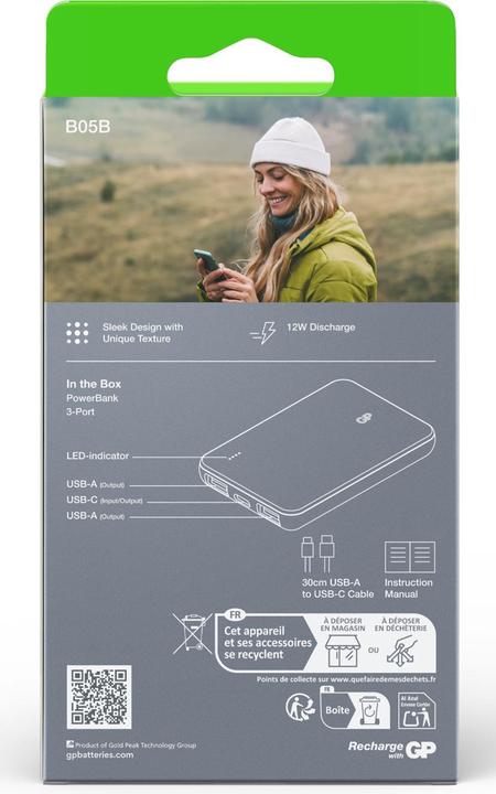 Actual product image GP Batteries GP PowerBank B+ Series 5000 mAh moss green (5000 mAh)
