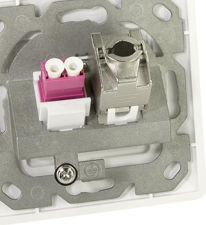 Productafbeelding LogiLink Inbouwdoos voor Keystone modules, 2-voudig, zuiver witá