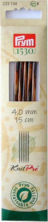 Prym 1530 Stocking knitting needles 4.00 mm, 15 cm, birch wood