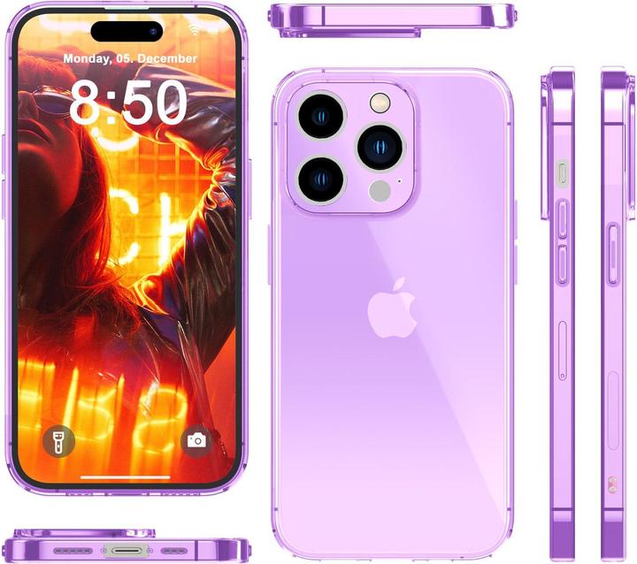 Actual product image Nalia Clear Transparent Neon Silicone Sleeve (Apple iPhone 15 Pro Max)