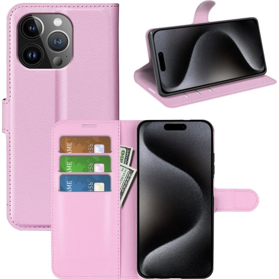 Screenguard Apple iPhone 15 Pro Max Leather Guard Lederhülle (Apple iPhone 15 Pro Max), Smartphone Hülle, Rosa