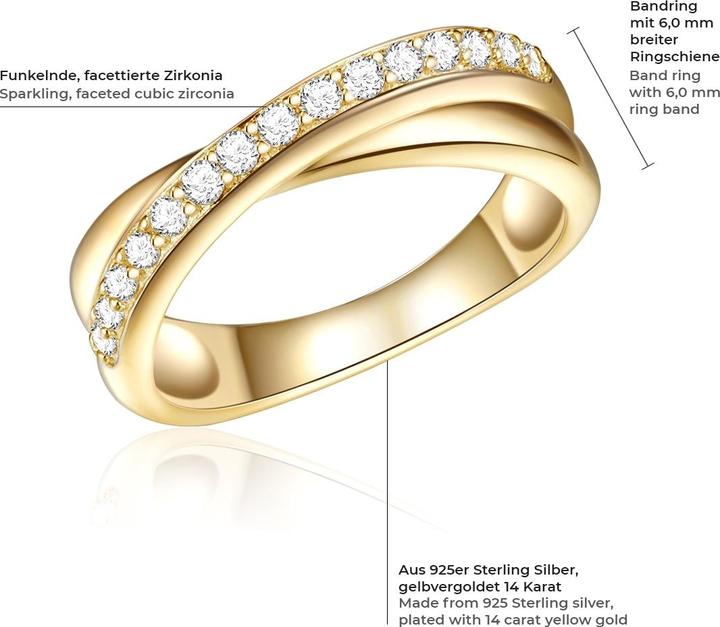 Immagine prodotto Rafaela Donata Donna Argento Cubic Zirconia Oro Giallo - 11478 (54, 925 Argento)