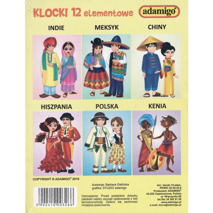 Produktbild Adamigo Bildwürfel Weltkostüme, 12 Würfel