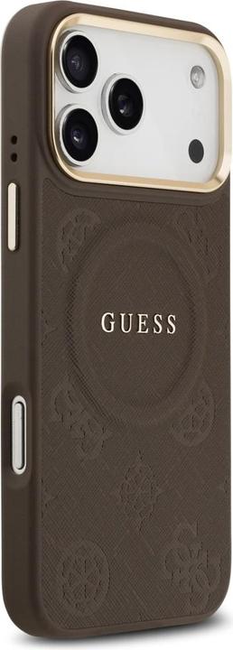 Produktbild Guess PU Leather Peony Pattern Case für Apple iPhone 17 Pro Max - brown (Apple iPhone 17 Pro Max)