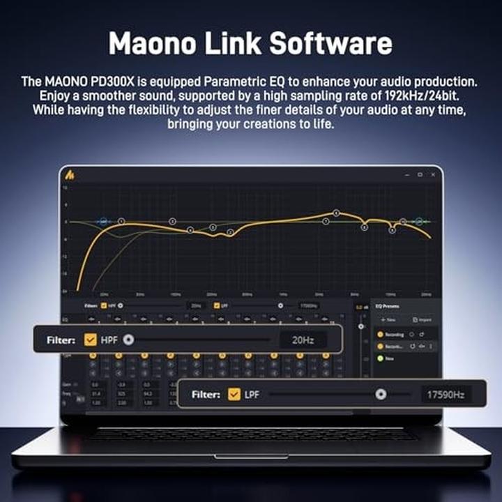 Actual product image Maono PD300X Microphone