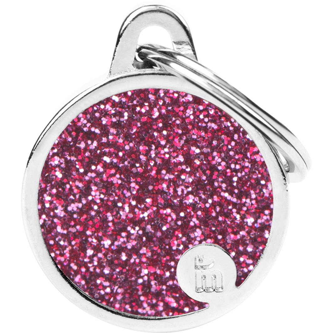 Myfamily MyFa tegn shine, cirkel lille, rosa (Cane), Collare + Guinzaglio