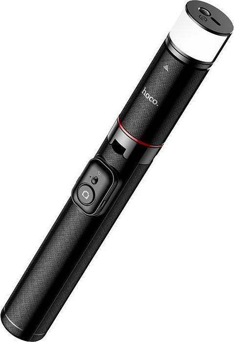 Produktbild Hoco Auto holder Selfie stick tripod with remote control + LED light K34 black