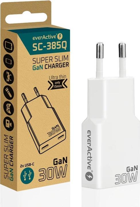 Produktbild Everactive 30W 2xUSB-C-Wandladegerät (30 W, 2 Ports)