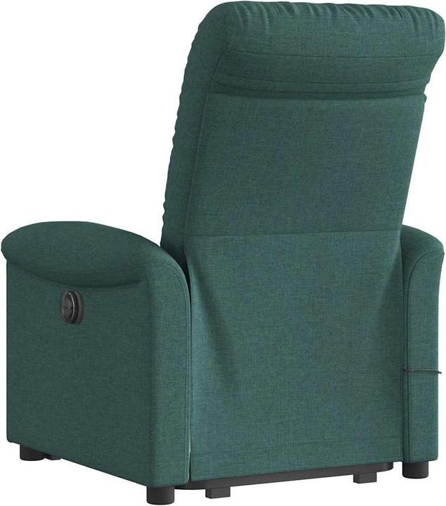 Immagine prodotto vidaXL Poltrona massaggiante con ausilio stand-up in tessuto verde scuro