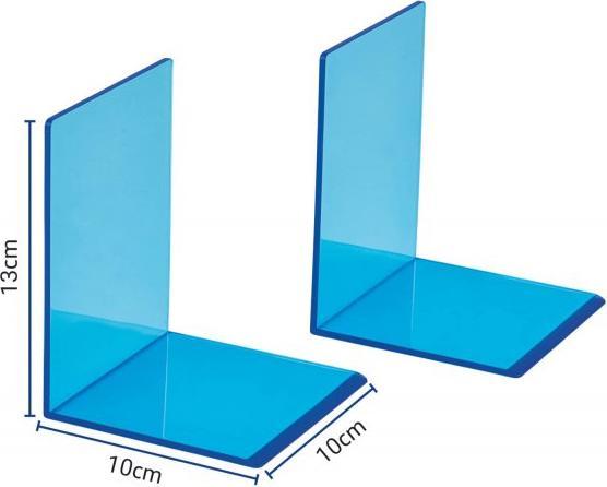 Produktbild Maul Buchstütze 10x10x13cm 3513631 transparent blau 2 Stück (10 x 10 x 13 cm)