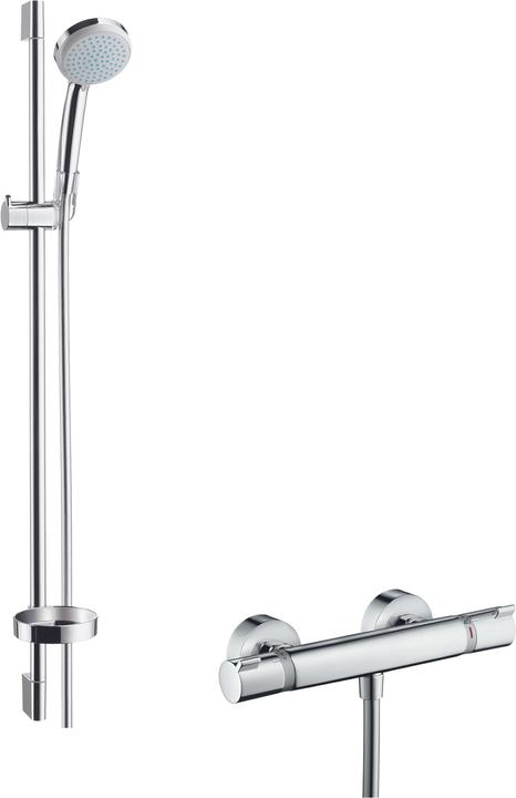 Produktbild hansgrohe HG Brausekombi CROMA 100 ECOSTAT COMFORT Brausestange Unica'C 900mm chrom
